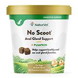 NaturVet No Scoot Anal Gland Supplement for Dogs 60ct