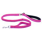 Bungee Mulberry Pink Traffic Leash for Dogs 4Ft x 1-inch