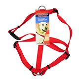 Adjustable Large Dog Harness 1-inch Red Nylon