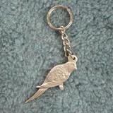Pewter Key Chain I Love Cockatiels