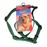 Adjustable XSmall Dog Harness 3/8-inch Green Nylon