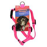 Adjustable Small Dog Harness 5/8-inch Pink Nylon