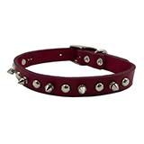 Spiked Dog Collar Red 14 x 5/8 inch