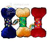 Bone Plush w/Vinyl Cover Dog Toy