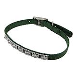 Jewelled Pet Collar 12 inch Green