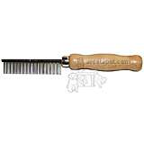 Cat Grooming Comb Wood Handle