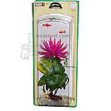 Red Water Lily Medium Plastic Aquarium Plant