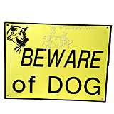 Beware of Dog Sign Large Plastic