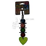 Acrylic Bird Toy Heart Kabob Small