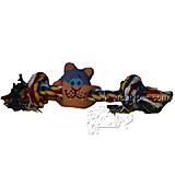 Latex Rope Bone Cat Face Dog Toy