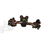 Latex Rope Bone Mouse Face Dog Toy