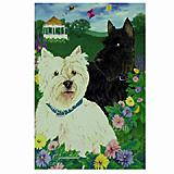 GR8 Dogs Westie and Scotty House Flag