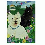 GR8 Dogs Westie and Scotty Garden Flag