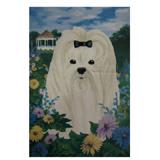 GR8 Dogs Maltese Garden Flag
