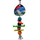 Rawhide Wafers and Wood Balls Md Parrot Toy