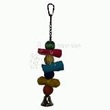 Mac's Bell Rawhide Ball Bird Toy