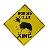 Sign Border Collie Xing 12 x 12 inch Aluminum