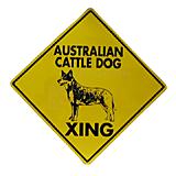 Sign Australian Cattle Dog Xing 12 x 12 inch Aluminum