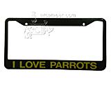 License Plate I Love Parrots