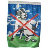 No Pooping Garden Flag