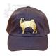 Cap 100% Cotton with Embroidered Pug