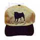Cap 100% Cotton with Embroidered Pug Black