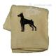 Cotton Terry Cloth Dog Hand Towel with Embroidered Doberman