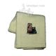 Cotton Terry Cloth Dog Hand Towel with Embroidered Yorkie