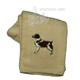 Cotton Terry Cloth Dog Hand Towel with Embroidered Brittany