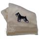 Cotton Terry Cloth Dog Hand Towel with Embroidered Schnauzer