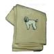 Cotton Terry Cloth Dog Hand Towel w/Embroidered Poodle White