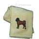 Cotton Terry Cloth Dog Hand Towel with Embroidered Sharpei
