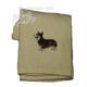 Cotton Terry Cloth Dog Hand Towel with Embroidered Corgi