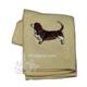 Cotton Terry Cloth Dog Hand Towel with Embroidered Basset