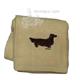 Cotton Terry Cloth Dog Hand Towel with Doxie Longhaired