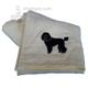 Cotton Terry Cloth Dog Hand Towel w/Embroidered Poodle Black
