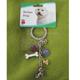 Key Chain Bichon Frise with 5 Charms