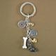 Key Chain Pug with 5 Charms