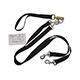 Pet Walker-Plus Nylon Leash 2-Dog Black Large