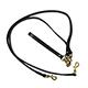 Pet Walker-Plus Black Leather 2-Dog Leash Large