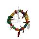 Ring Bird Toy With Blocks, Rope and Leather
