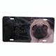 Aluminum Dog Breed License Plate with Pug