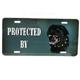 Aluminum Dog License Plate with Protected by Rottweiller