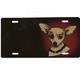 Aluminum Dog Breed License Plate with Chihuahua
