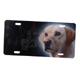 Aluminum Dog Breed License Plate with Yellow Labrador