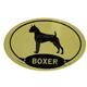 Euro Style Oval Dog Decal Boxer