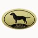 Euro Style Oval Dog Decal Black Labrador