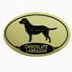 Euro Style Oval Dog Decal Chocolate Labrador