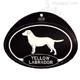 Euro Style Oval Dog Decal Yellow Labrador