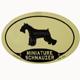 Euro Style Oval Dog Decal Minature Schnauzer